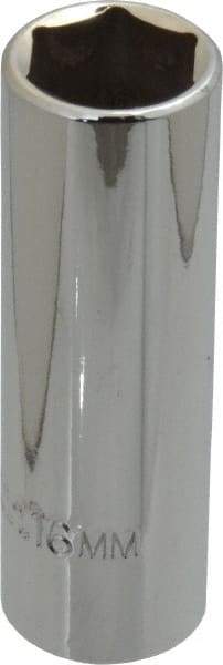 Proto - 3/8" Drive, Deep Hand Socket - 6 Points, 2-3/4" OAL, Chrome Finish - Exact Tool & Supply