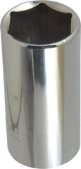 Proto - 1", 3/8" Drive, Deep Hand Socket - 6 Points, 2-3/4" OAL, Chrome Finish - Exact Tool & Supply