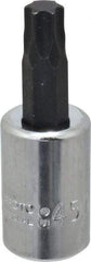 Proto - 3/8" Drive, T45 Torx Bit Socket - 1-31/32" OAL - Exact Tool & Supply