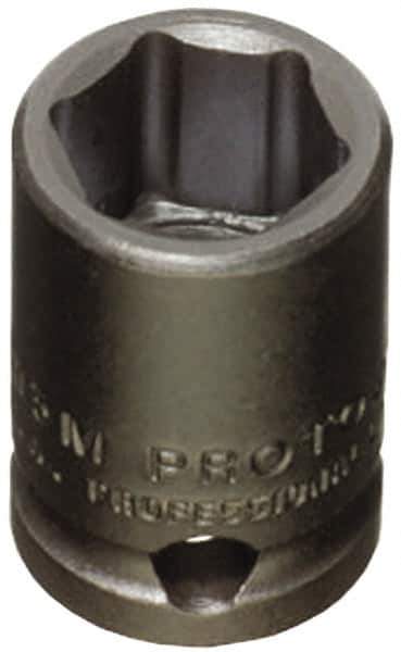 Proto - 3/8" Drive 23mm Standard Impact Socket - 6 Points, 1-3/32" OAL - Exact Tool & Supply