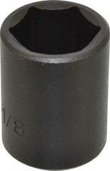 Proto - 1/2" Drive 1-1/8" Standard Impact Socket - 6 Points, 2" OAL - Exact Tool & Supply