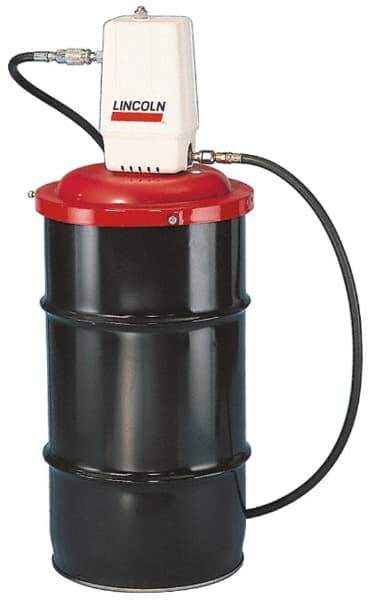 Lincoln - Grease Lubrication Aluminum Air-Operated Pump - For 120 Lb Container - Exact Tool & Supply