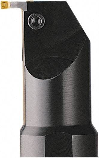 Seco - 16mm Min Bore Diam, 179.99mm OAL, 16mm Shank Diam, A-CGE Indexable Boring Bar - 40mm Max Bore Depth, LC.. 1303.. Insert, Clamp Holding Method - Exact Tool & Supply