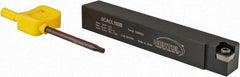 Hertel - SCAC, Left Hand Cut, 10° Lead Angle, 5/8" Shank Height x 5/8" Shank Width, Neutral Rake Indexable Turning Toolholder - 4-1/2" OAL, CC..32.5. Insert Compatibility, Series Screw-Type - Exact Tool & Supply