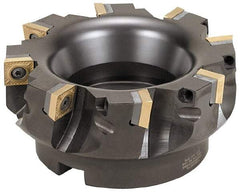 Kennametal - 10 Inserts, 6" Cut Diam, 2" Arbor Diam, 0.361" Max Depth of Cut, Indexable Square-Shoulder Face Mill - 0/90° Lead Angle, 2.38" High, SD.T 43.. Insert Compatibility, Series KSSM - Exact Tool & Supply