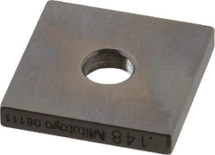 Mitutoyo - 0.148" Square Steel Gage Block - Accuracy Grade 0, Includes Certificate of Inspection - Exact Tool & Supply