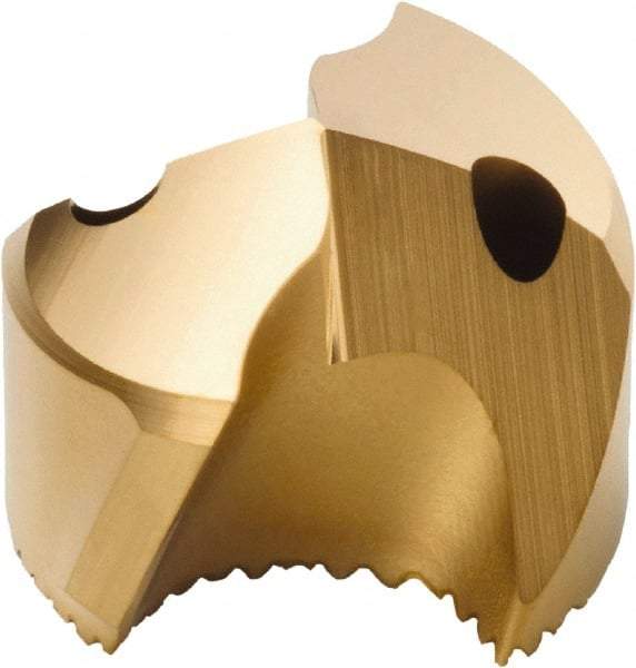 Seco - Series SD100, 21mm Diam 140° Replaceable Drill Tip - Carbide, TiAlN Finish, Through Coolant - Exact Tool & Supply