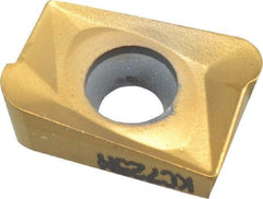 Kennametal - ANGT16234 LG Grade KC725M Carbide Milling Insert - TiN/TiCN/TiN Finish, 0.1417" Thick, 1.6mm Corner Radius - Exact Tool & Supply