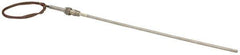 Thermo Electric - 0 to 750°F, T Pipe Fitting, Thermocouple Probe - 6 Ft. Cable Length, Stripped Ends, 9 Sec Response Time - Exact Tool & Supply