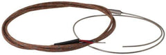 Thermo Electric - 0 to 750°F, T Flexible, Thermocouple Probe - 3 Ft. Cable Length, Stripped Ends, 12 Inch Probe Sheath Length, 3 Sec Response Time - Exact Tool & Supply