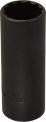 Proto - 15/16", 1/2" Drive, Deep Hand Socket - 12 Points, 3-1/4" OAL, Alloy Steel, Black Finish - Exact Tool & Supply