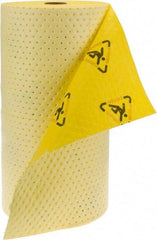 Brady SPC Sorbents - 40 Gal Capacity per Package, Chemical/Hazmat Roll - 150' Long x 30" Wide, Yellow, Polypropylene - Exact Tool & Supply
