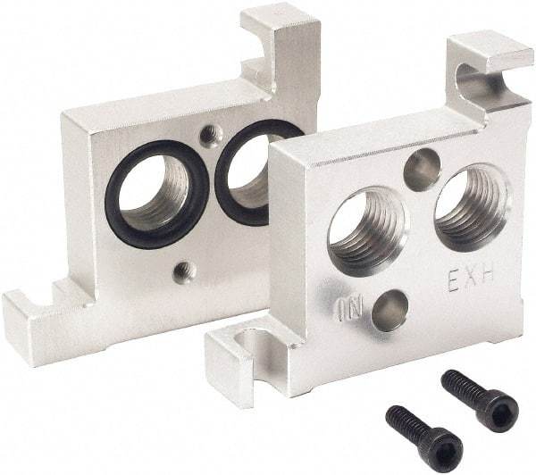 ARO/Ingersoll-Rand - Solenoid Valve End Plate Kit - Use with 3-Way or 4-Way Premair Series Valve Stack - Exact Tool & Supply