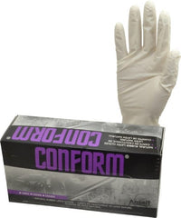 Ansell - Size L, 5 mil, Industrial Grade, Powdered Latex Disposable Gloves - Exact Tool & Supply