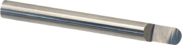Accupro - 1/4 Inch Diameter, 2-1/2 Inch Overall Length, 3/8 Inch Split Length, Solid Carbide, Full Radius Split End Carbide Blank - Single End - Exact Tool & Supply