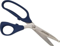 Heritage Cutlery - 3" LOC, 9" OAL Stainless Steel Standard Shears - Ambidextrous, Plastic Bent Handle, For Poultry Processing - Exact Tool & Supply