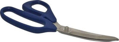 Heritage Cutlery - 3-1/4" LOC, 9" OAL Stainless Steel Standard Shears - Ambidextrous, Plastic Offset Handle, For Poultry Processing - Exact Tool & Supply