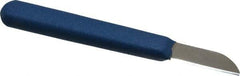 Heritage Cutlery - 1-1/2" Long Blade, 1065 Carbon Steel, Fine Edge, Splicer's Knife - 5-7/8" OAL, Nonslip Rubber Handle, Includes Safety Cap (Plastic) - Exact Tool & Supply