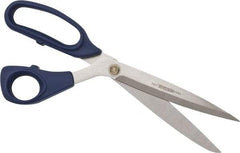 Heritage Cutlery - 5-1/2" LOC, 12" OAL Stainless Steel Heavy Duty Shears - Ambidextrous, Plastic Bent Handle, For General Purpose Use - Exact Tool & Supply