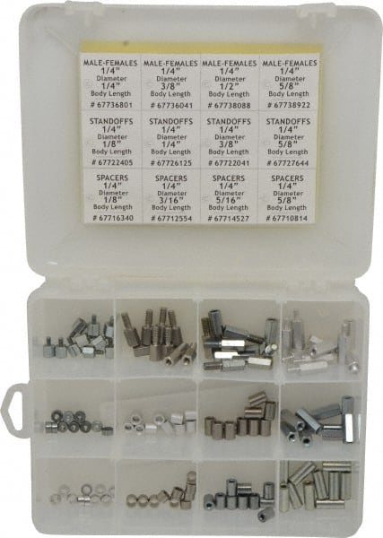 Electro Hardware - Standoff & Spacer Assortments Type: Male/Female Standoffs; Spacers; Threaded Standoffs System of Measurement: Inch - Exact Tool & Supply
