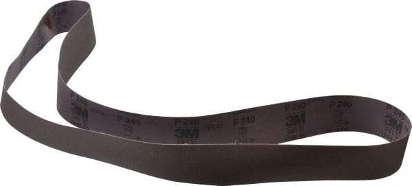 3M - 2" Wide x 60" OAL, 240 Grit, Aluminum Oxide Abrasive Belt - Aluminum Oxide, Very Fine, Coated, X Weighted Cloth Backing, Series 341D - Exact Tool & Supply