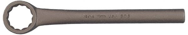 Martin Tools - 1-1/8", 12 Point, Black Finish, Single End, Box Wrench - Exact Tool & Supply