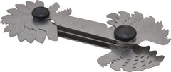 Value Collection - 28 Leaf, 0.5 to 6mm Pitch Range, 4 to 56 TPI Range, Screw Pitch Gage - Exact Tool & Supply