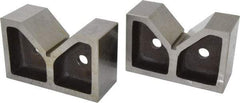 Value Collection - 3 to 3-17/32" Capacity, 90° Angle, Cast Iron V-Block - 7" Long x 3" Wide x 4-17/32" High, Sold as Matched Pair - Exact Tool & Supply