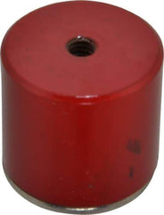 Value Collection - 1-3/8" Diam, 1/4-20 Thread, 35 Lb Average Pull Force, Nickel Chrome Plated Alnico Pot Magnets - 1-3/16" High - Exact Tool & Supply