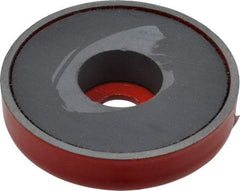 Value Collection - 10-24 Tap, 10 kg Average Pull Force, 2" Diam, 3/8" High, Ceramic Pot Magnet - Red, 0.34" Countersunk Hole - Exact Tool & Supply