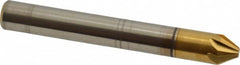 Melin Tool - 1/4" Head Diam, 1/4" Shank Diam, 6 Flute 60° Cobalt Countersink - Exact Tool & Supply