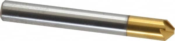 Melin Tool - 1/4" Head Diam, 1/4" Shank Diam, 6 Flute 90° Cobalt Countersink - Exact Tool & Supply