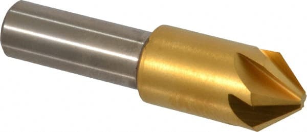 Melin Tool - 1/2" Head Diam, 3/8" Shank Diam, 6 Flute 82° Cobalt Countersink - Exact Tool & Supply
