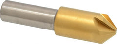 Melin Tool - 1/2" Head Diam, 3/8" Shank Diam, 6 Flute 90° Cobalt Countersink - Exact Tool & Supply