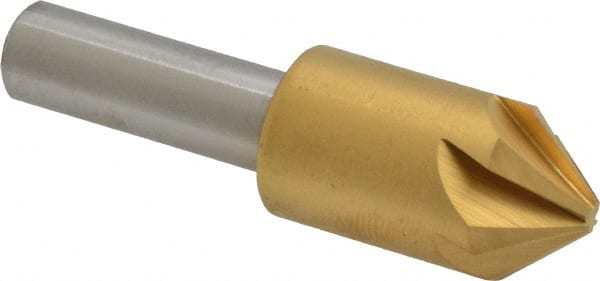 Melin Tool - 5/8" Head Diam, 3/8" Shank Diam, 6 Flute 82° Cobalt Countersink - Exact Tool & Supply