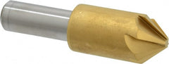 Melin Tool - 3/4" Head Diam, 1/2" Shank Diam, 6 Flute 82° Cobalt Countersink - Exact Tool & Supply