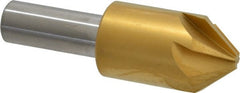 Melin Tool - 7/8" Head Diam, 1/2" Shank Diam, 6 Flute 82° Cobalt Countersink - Exact Tool & Supply