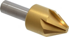 Melin Tool - 1" Head Diam, 1/2" Shank Diam, 6 Flute 60° Cobalt Countersink - Exact Tool & Supply