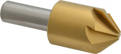 Melin Tool - 1" Head Diam, 1/2" Shank Diam, 6 Flute 90° Cobalt Countersink - Exact Tool & Supply