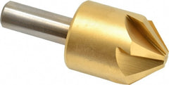 Melin Tool - 1-1/4" Head Diam, 1/2" Shank Diam, 6 Flute 90° Cobalt Countersink - Exact Tool & Supply