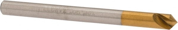 Melin Tool - 1/8" Head Diam, 1/8" Shank Diam, 1 Flute 90° Cobalt Countersink - Exact Tool & Supply