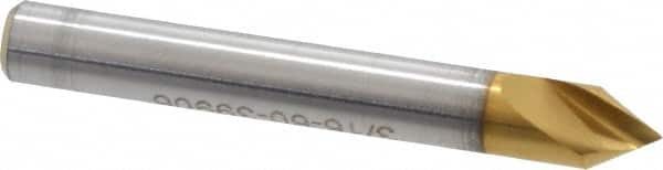 Melin Tool - 3/16" Head Diam, 3/16" Shank Diam, 1 Flute 60° Cobalt Countersink - Exact Tool & Supply