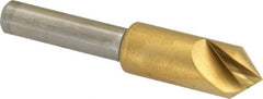 Melin Tool - 3/8" Head Diam, 1/4" Shank Diam, 1 Flute 82° Cobalt Countersink - Exact Tool & Supply