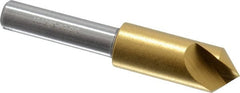 Melin Tool - 3/8" Head Diam, 1/4" Shank Diam, 1 Flute 90° Cobalt Countersink - Exact Tool & Supply
