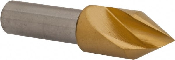 Melin Tool - 1/2" Head Diam, 3/8" Shank Diam, 1 Flute 60° Cobalt Countersink - Exact Tool & Supply