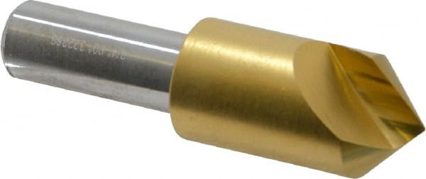 Melin Tool - 3/4" Head Diam, 1/2" Shank Diam, 1 Flute 90° Cobalt Countersink - Exact Tool & Supply