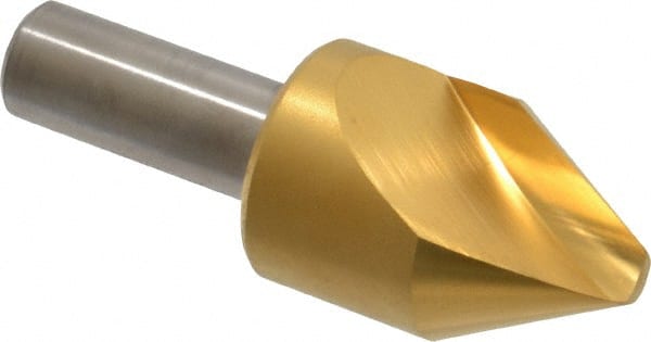 Melin Tool - 1" Head Diam, 1/2" Shank Diam, 1 Flute 60° Cobalt Countersink - Exact Tool & Supply