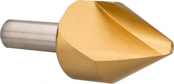Melin Tool - 1-1/4" Head Diam, 1/2" Shank Diam, 1 Flute 60° Cobalt Countersink - Exact Tool & Supply