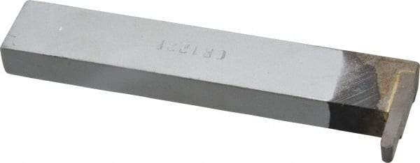 Accupro - 3/4 x 3/8" Shank, Full, Cutoff & Grooving Single Point Tool Bit - GR-122F, Grade Micrograin, 0.122" Groove Width, 0.4" Depth of Cut - Exact Tool & Supply