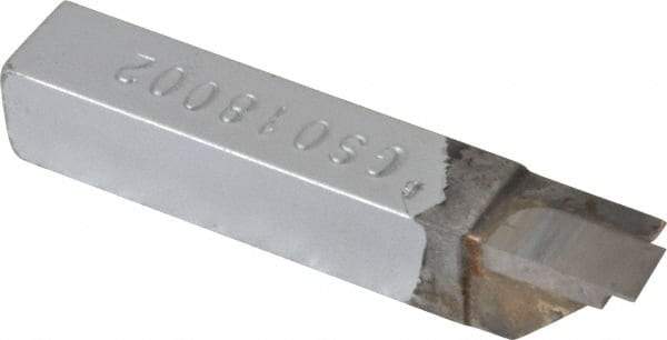 Accupro - 3/8 x 3/8" Shank, Cutoff & Grooving Single Point Tool Bit - GS-018002, Grade Micrograin, 0.018" Groove Width, 0.06" Depth of Cut - Exact Tool & Supply